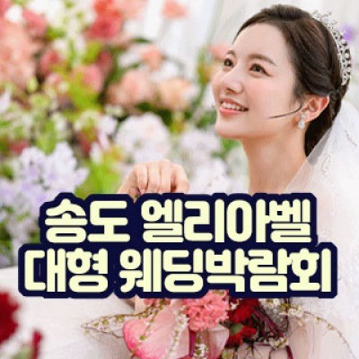 송도 엘리아벨 대형 웨딩박람회 8월 29일(토) ~ 8월 30일(일)