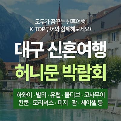 대구허니문박람회 신혼여행박람회 추천
